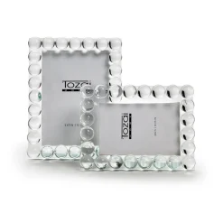 Bubbles Crystal Glass Photo Frame, Set of 2