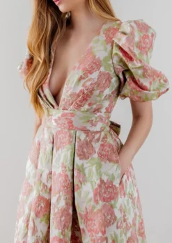 Bungalow Dress in Brocade Garden Party