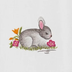 Bunny Gray Hand Towel