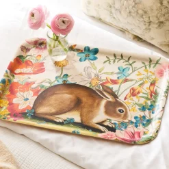 Bunny Maximus Large Rectangular Birchwood Tray