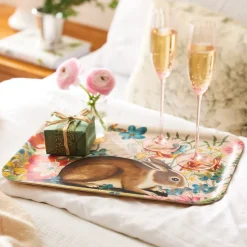 Bunny Maximus Large Rectangular Birchwood Tray