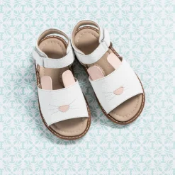 Bunny Sandal Toddler White