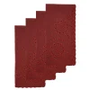 Burgundy Eyelet Dinner Napkins, Set of 4