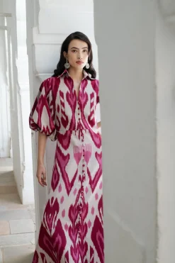 Burgundy Jodhpur Dress