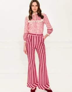 Burgundy Patchwork Nettie Blouse