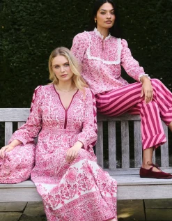 Burgundy Patchwork Nettie Blouse