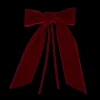 Burgundy Velvet Napkin Bows, Set of 4