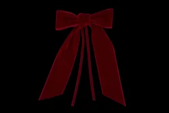Burgundy Velvet Napkin Bows, Set of 4
