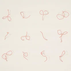 Butcher String Wallpaper in Red & White