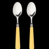 Butter Yellow Dessert Spoons, Set of 2