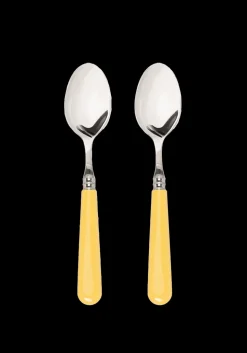 Butter Yellow Dessert Spoons, Set of 2