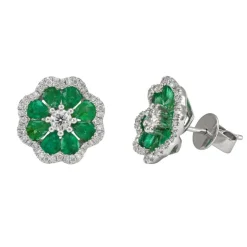 Buttercup Emerald Stud Earrings