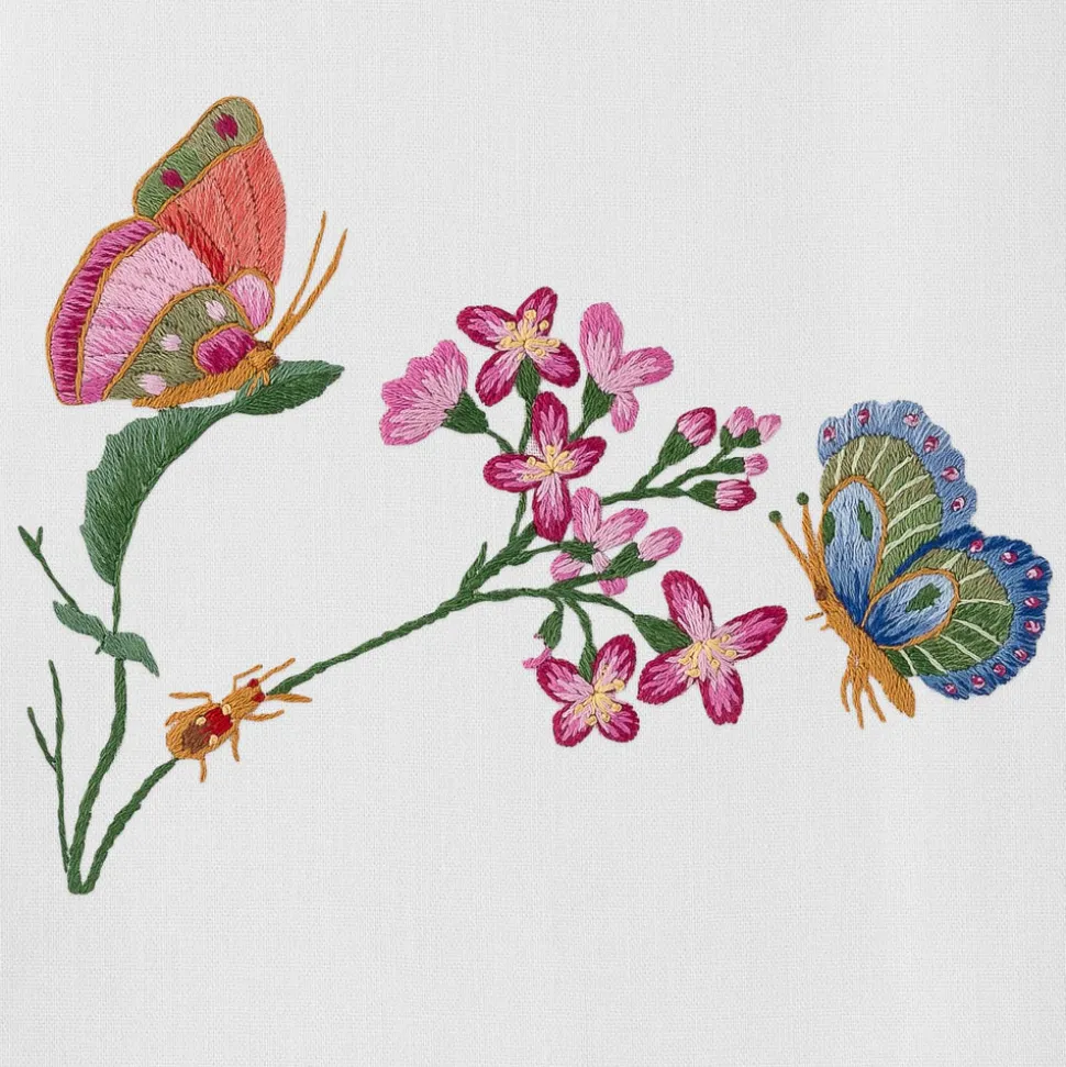 Butterflies & Flowers Hand Towel