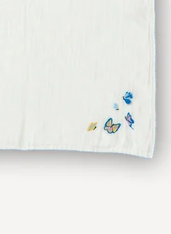 Butterfly Embroidered Shawl Blanket