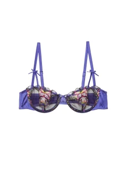 Butterfly Embroidery Balconette Bra