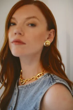 Button Stud Earrings