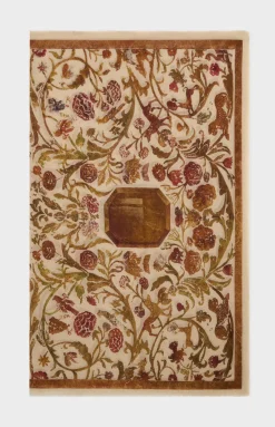 Cabana Pietra Dura Inspired Wool & Silk Scarf in Ivory