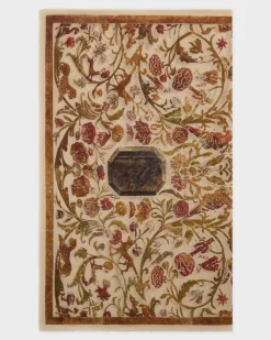 Cabana Pietra Dura Inspired Wool & Silk Scarf in Ivory