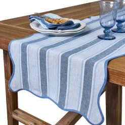 Cabana Stripe 18" x 90" Table Runner in Ocean