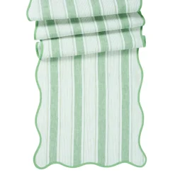 Cabana Stripe 18" x 90" Table Runner in Seagrass