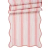 Cabana Stripe 18" x 90" Table Runner in Coral