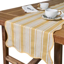 Cabana Stripe 18" x 90" Table Runner in Sunshine