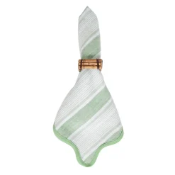Cabana Stripe Napkin, Set of 4 in Seagrass
