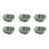 Cabbage Leaf 9" in Green, Set of 6