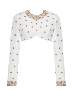 Caite Silk Crepe Crop Top