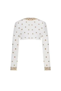 Caite Silk Crepe Crop Top