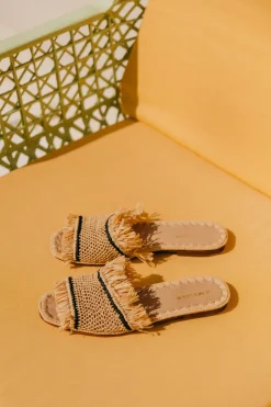 Cala Sandal in Nude/Noir