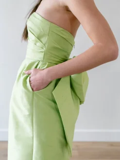 Caladium Dress in Lime Green