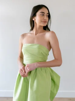 Caladium Dress in Lime Green