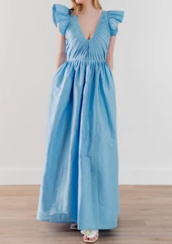 Calatheas Dress in Cornflower Blue