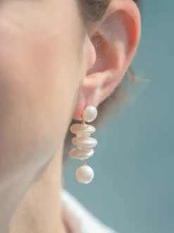 Callie Earrings in White