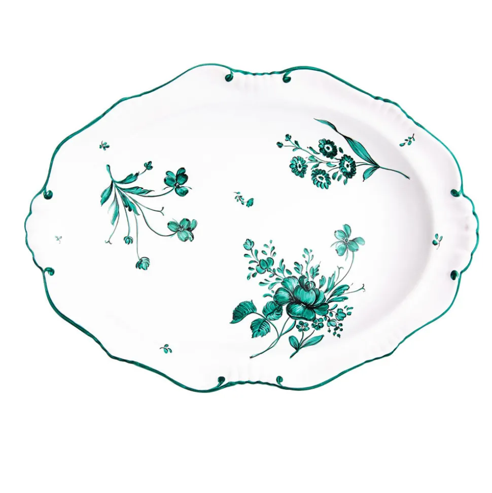Camaieu Medium Oval Dish in Vert