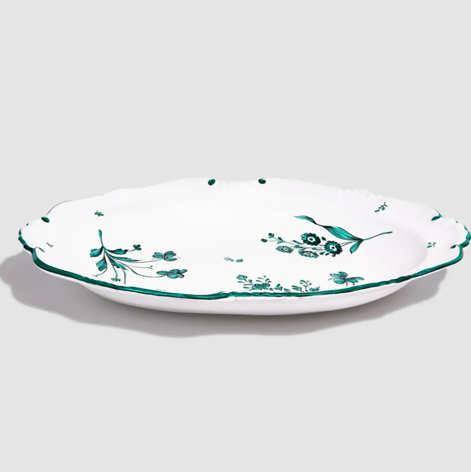 Camaieu Medium Oval Dish in Vert