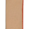 Camel Napkin with Light Orange Small Trim, Set of 4