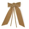 Camel Velvet Napkin Bows, Set of 4