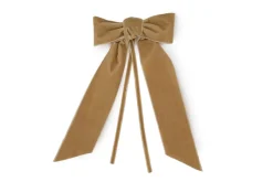 Camel Velvet Napkin Bows, Set of 4
