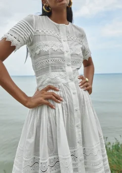 Camila Dress in White