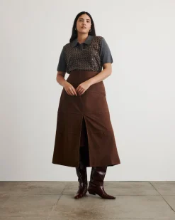 Camilla Knit Top in Dark Heather Grey & Bronze Multi