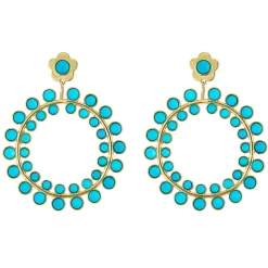 Camille Hoop in Turquoise