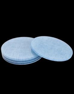 Campbell Blue Chambray Coaster Set