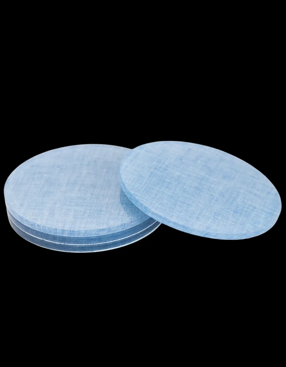 Campbell Blue Chambray Coaster Set