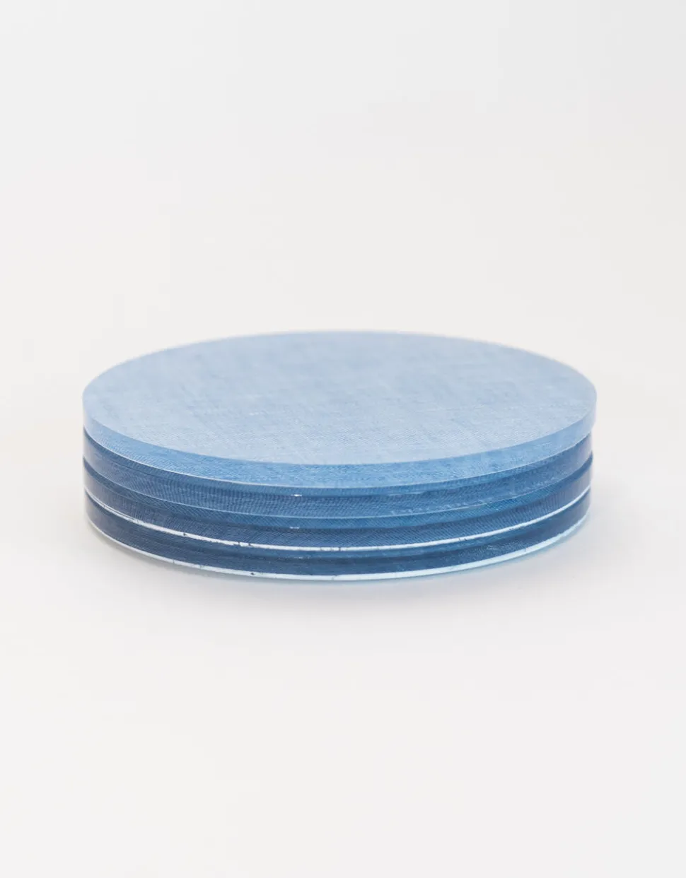 Campbell Blue Chambray Coaster Set