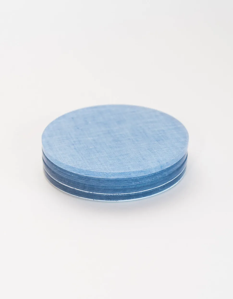 Campbell Blue Chambray Coaster Set