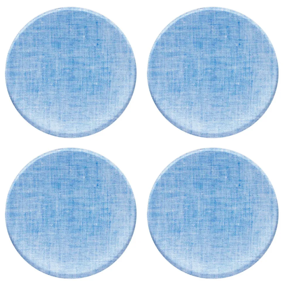 Campbell Blue Chambray Coaster Set