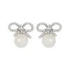 Candace Earrings in Crystal Pearl