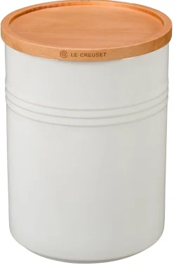 Canister with Wood Lid